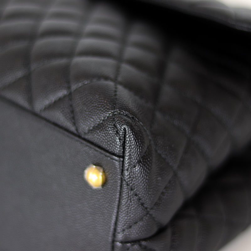 Caviar Quilted Medium Coco Handle Flap