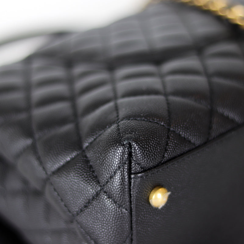 Caviar Quilted Medium Coco Handle Flap