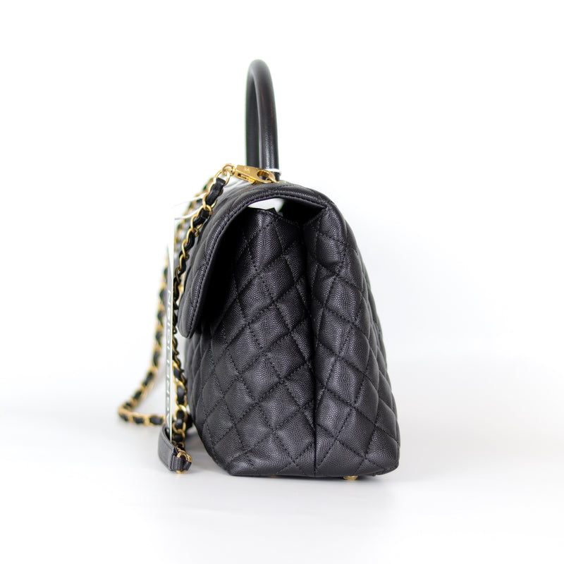 Caviar Quilted Medium Coco Handle Flap