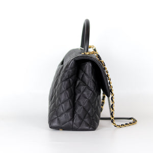 Caviar Quilted Medium Coco Handle Flap