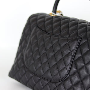 Caviar Quilted Medium Coco Handle Flap