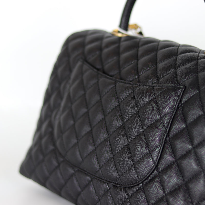 Caviar Quilted Medium Coco Handle Flap