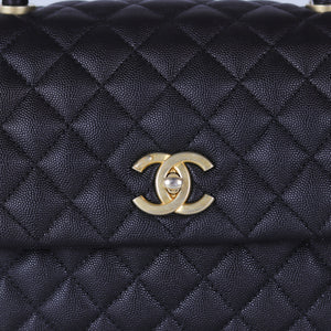 Caviar Quilted Medium Coco Handle Flap