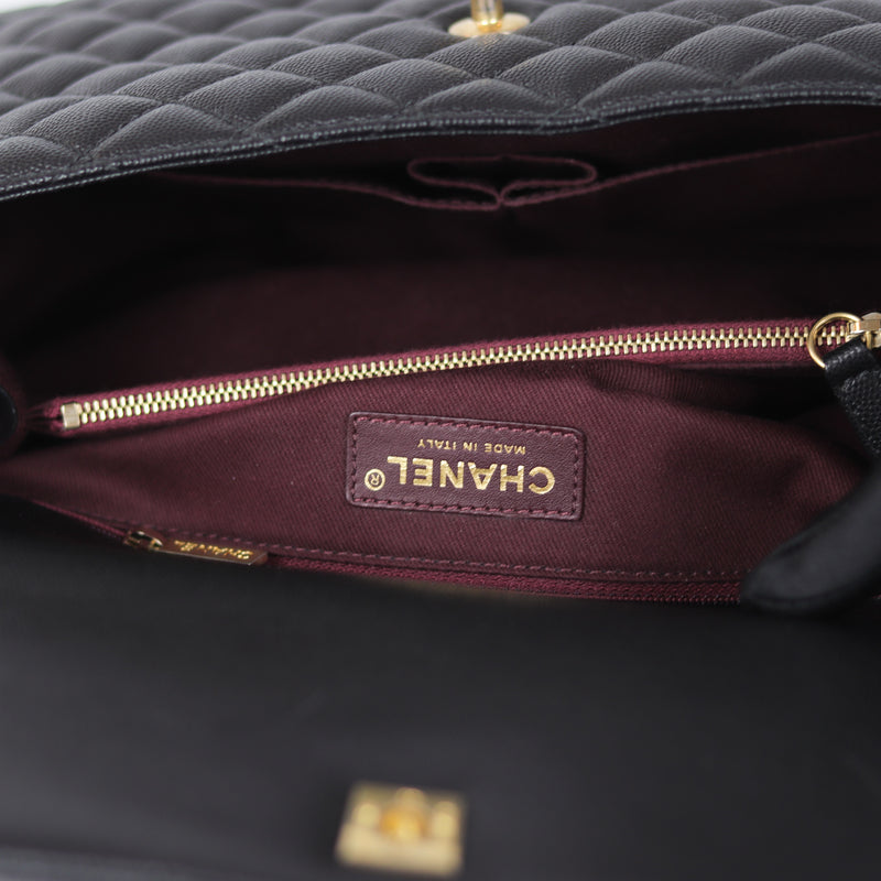 Caviar Quilted Medium Coco Handle Flap