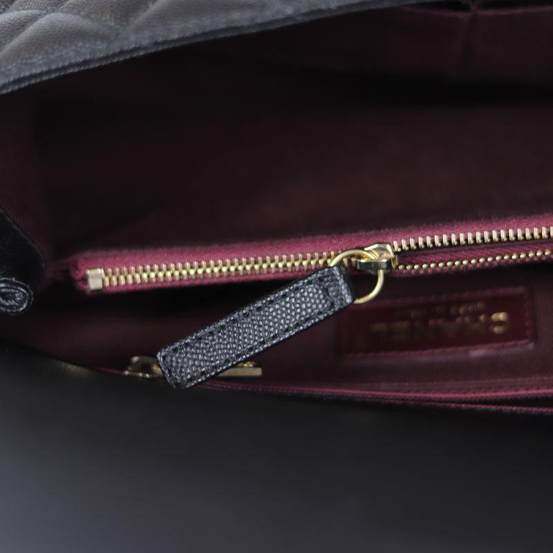 Caviar Quilted Medium Coco Handle Flap