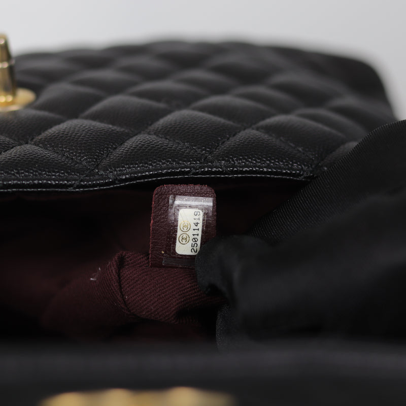 Caviar Quilted Medium Coco Handle Flap