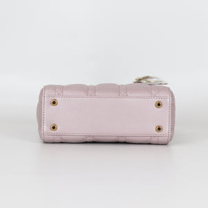 Mini Lady Dior Bag In Baby Pearly Pink with Light Gold Hardware