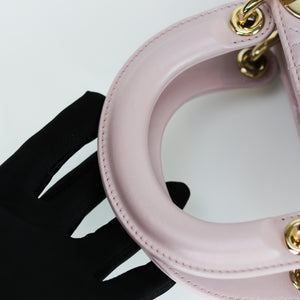 Mini Lady Dior Bag In Baby Pearly Pink with Light Gold Hardware