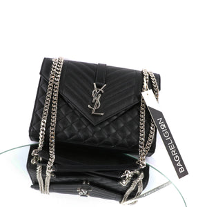 Medium Envelope in Mixed Matelasse Grain de Poudre Embossed Leather