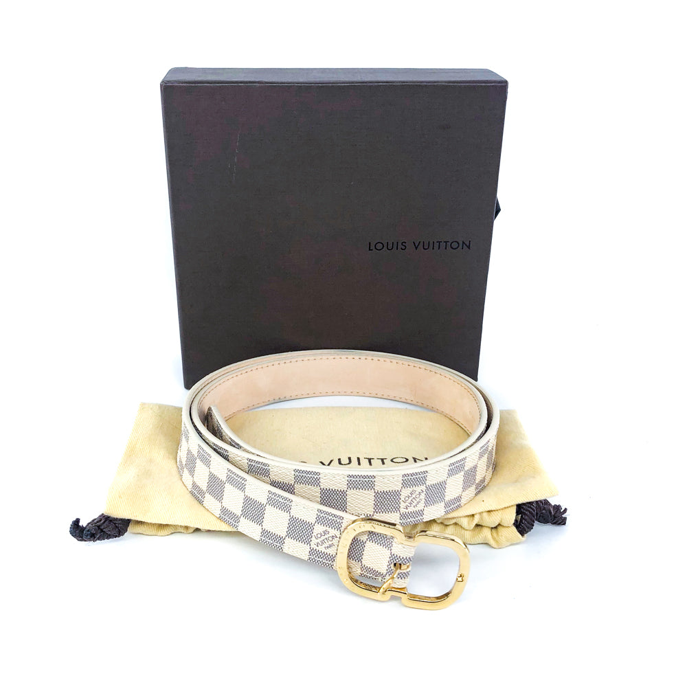 Louis Vuitton Damier Azur Belt - size 90 ○ Labellov ○ Buy and Sell  Authentic Luxury