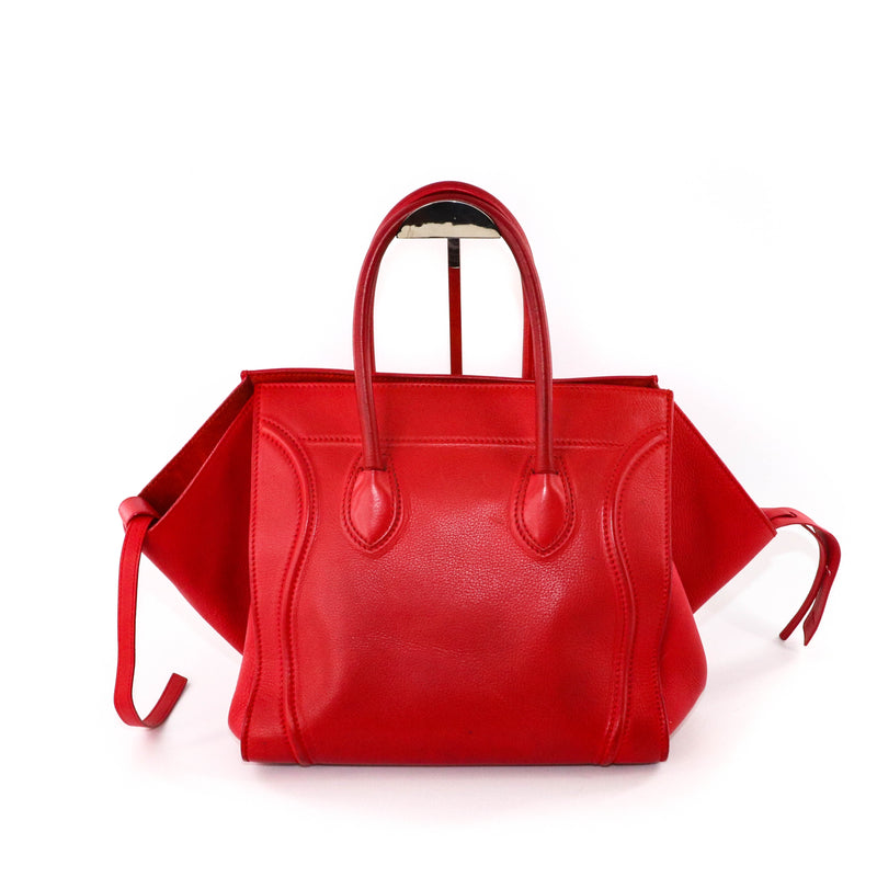 Medium Phantom Handbag in Red Calfskin