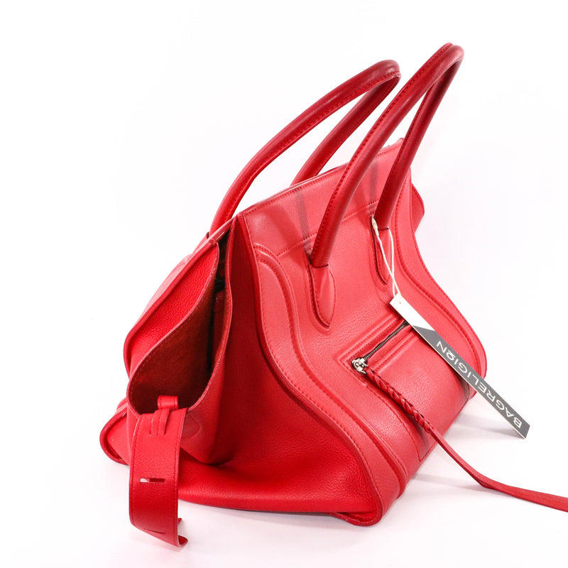 Medium Phantom Handbag in Red Calfskin