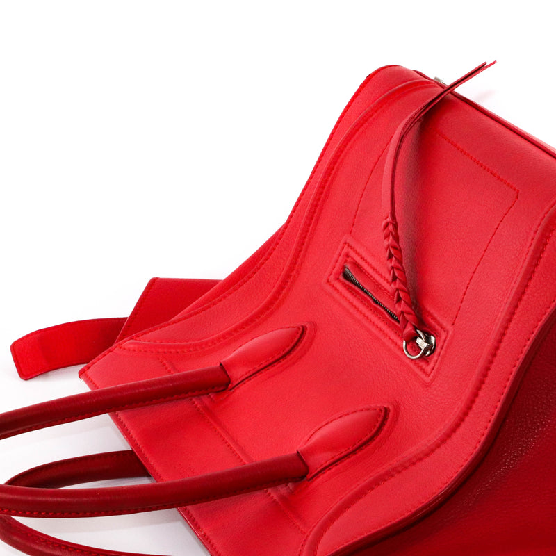 Medium Phantom Handbag in Red Calfskin