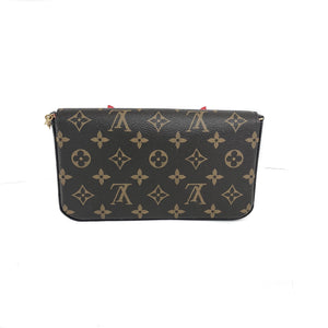 Pochette Felicie Chain Wallet Lovely Birds Design with Gold Hardware