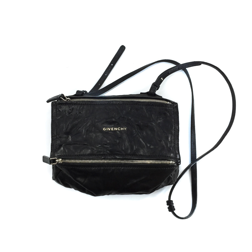 Old Pepe Pandora Mini Cross Body Shoulder Bag in Black