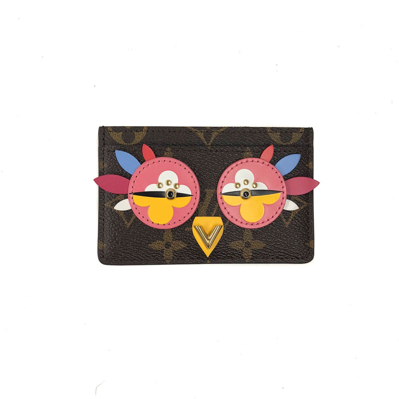 Monogram Card Holder in Lovely Birds Design