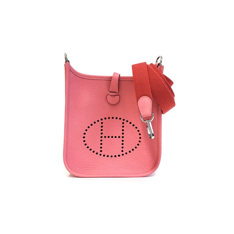 Hermes Rose Azalee Pink Mini TPM Evelyne Messenger Bag