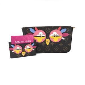 Monogram Card Holder in Lovely Birds Design