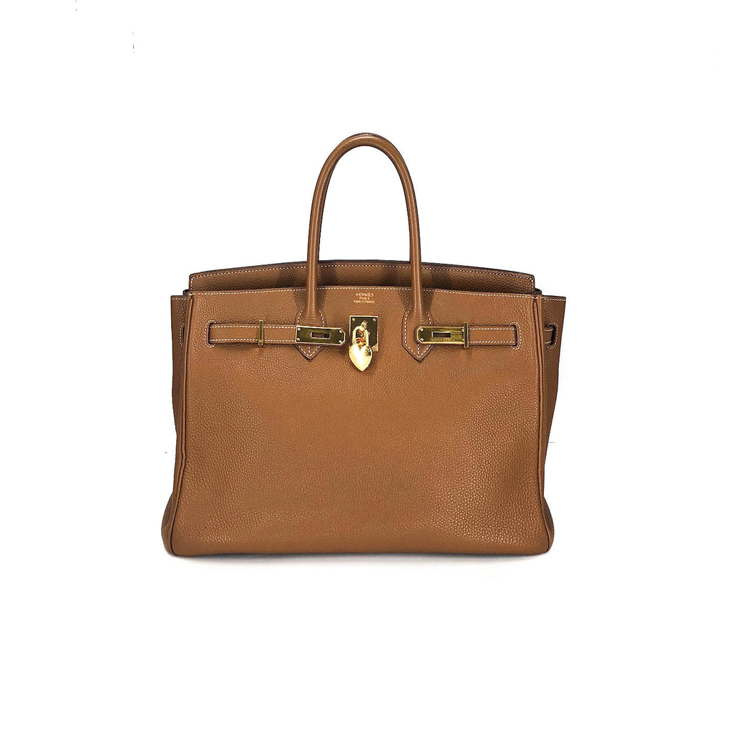 Birkin 35 Gold Clemence Leather with GHW