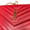 Quilted Monogramme Shoulder WOC bag in Red pebbled leather GHW