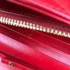 Quilted Monogramme Shoulder WOC bag in Red pebbled leather GHW