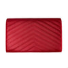 Quilted Monogramme Shoulder WOC bag in Red pebbled leather GHW