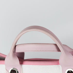 Deauville Large Pink Canvas Tote Bag with SHW