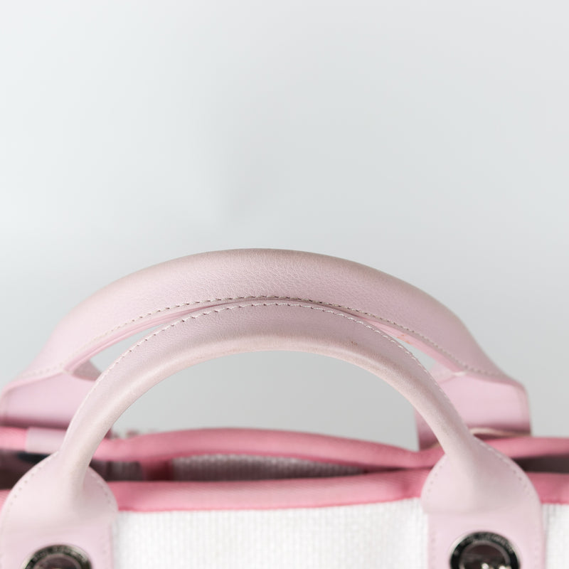 Deauville Large Pink Canvas Tote Bag with SHW