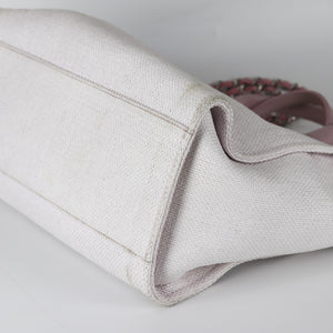 Deauville Large Pink Canvas Tote Bag with SHW