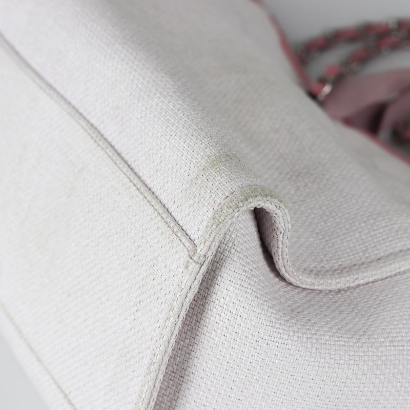 Deauville Large Pink Canvas Tote Bag with SHW