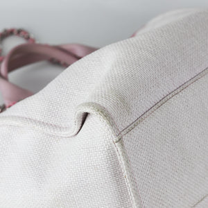 Deauville Large Pink Canvas Tote Bag with SHW
