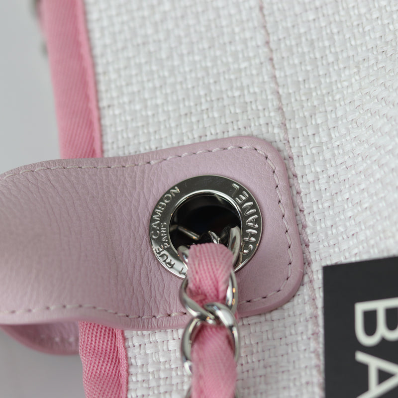 Deauville Large Pink Canvas Tote Bag with SHW