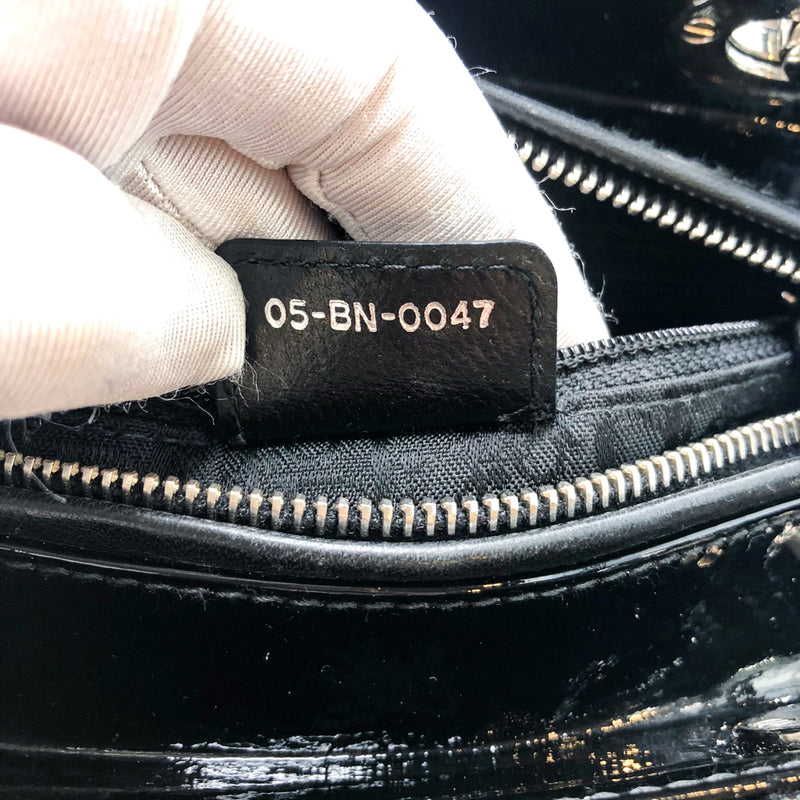 Medium Lady Dior Bag Black Patent