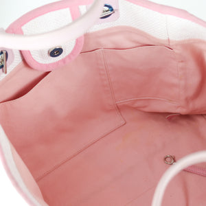 Deauville Large Pink Canvas Tote Bag with SHW