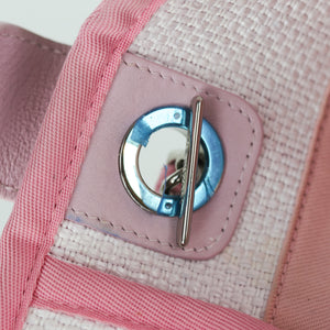 Deauville Large Pink Canvas Tote Bag with SHW
