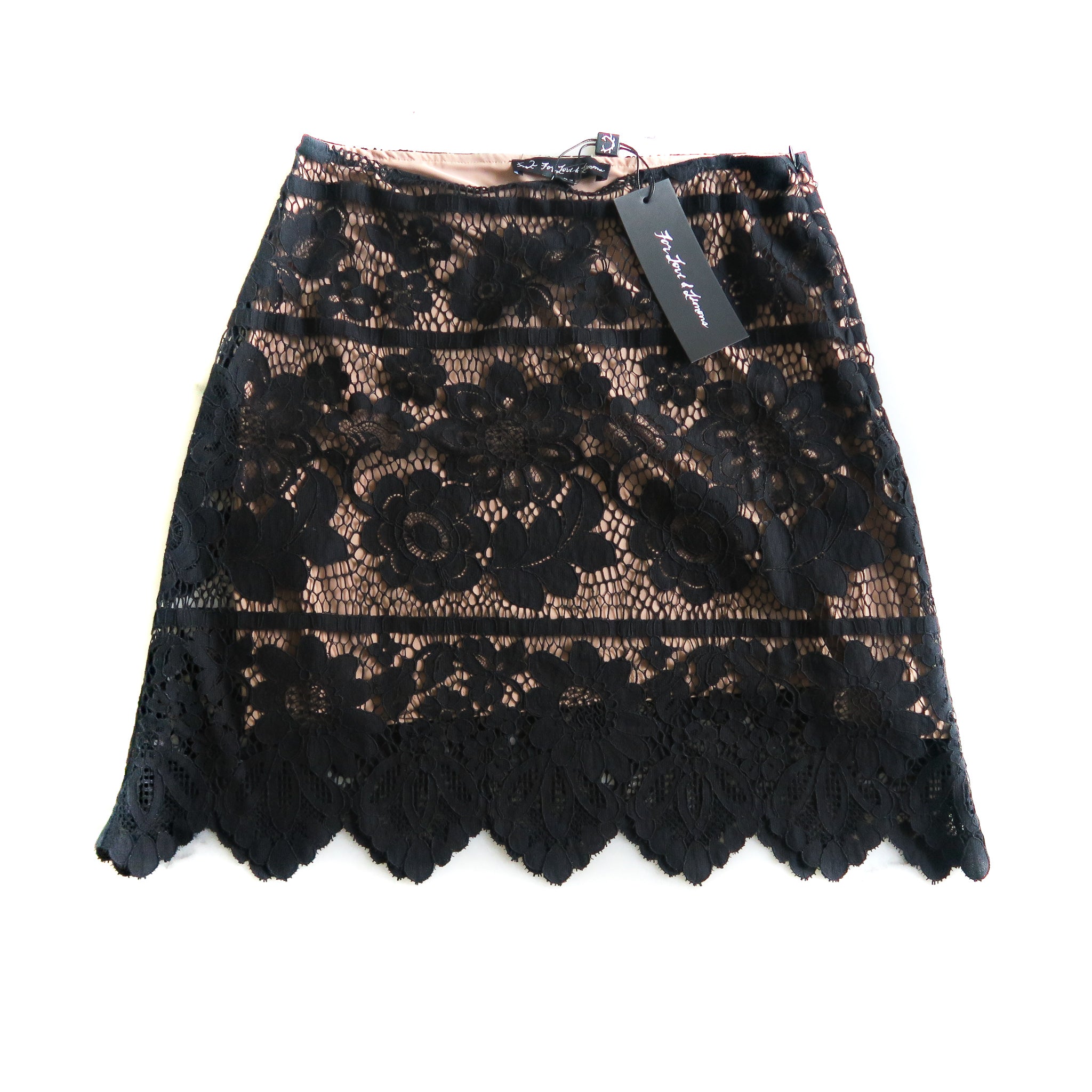 【関税&送料込】For Love & Lemons Skirts Black For Love and Lemon Vika Mini Skirt in Black – Bag Religion