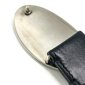 Article de Voyage Black Leather Belt