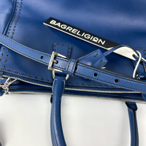 Bluette City Calfskin Stitched Leather Medium Double Zip