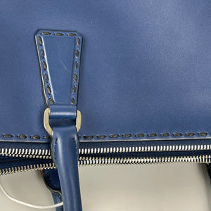 Bluette City Calfskin Stitched Leather Medium Double Zip