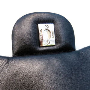 Classic Jumbo in Chevron Patent Leather with SWH Black