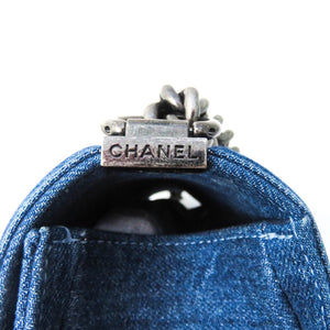 Old Medium Boy Bag in Denim and Tweed with RHW