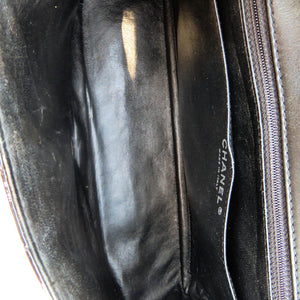 Classic Jumbo in Chevron Patent Leather with SWH Black