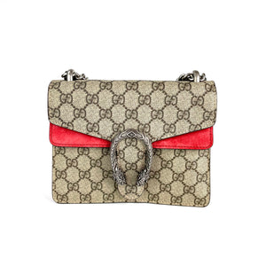 Dionysus GG Mini Shoulder Bag with Red Detail