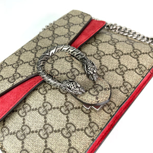 Dionysus GG Mini Shoulder Bag with Red Detail