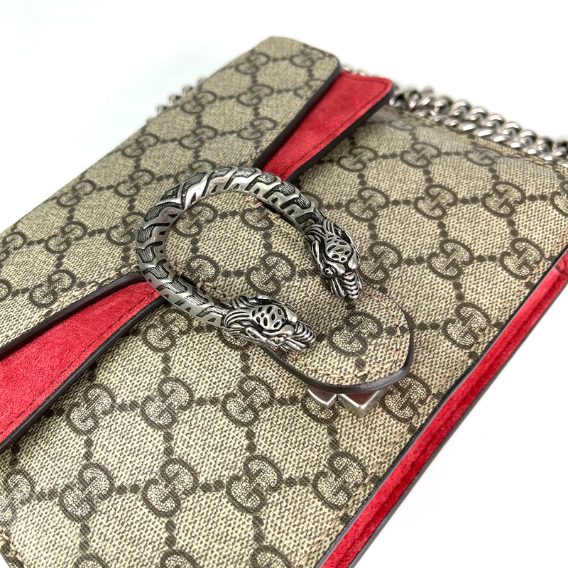 Dionysus GG Mini Shoulder Bag with Red Detail