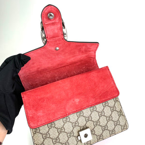 Dionysus GG Mini Shoulder Bag with Red Detail