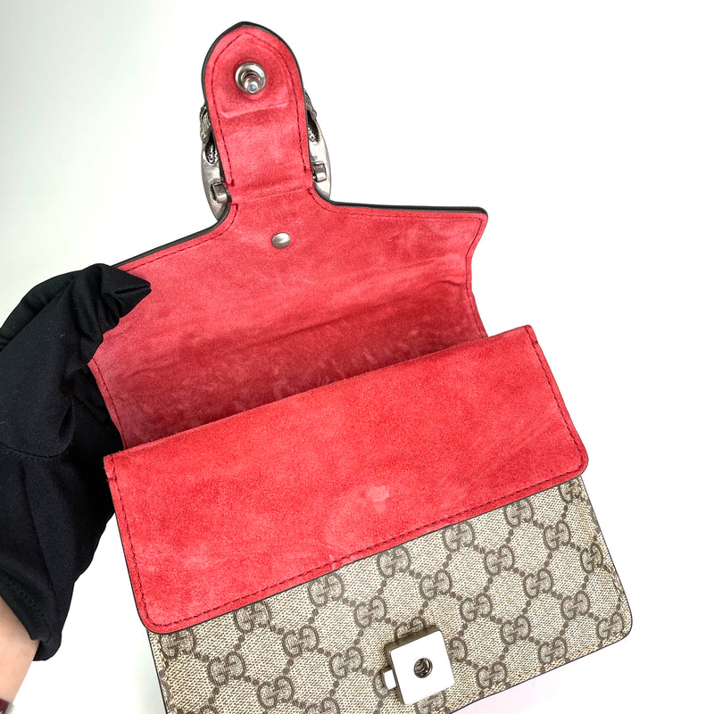 Dionysus GG Mini Shoulder Bag with Red Detail