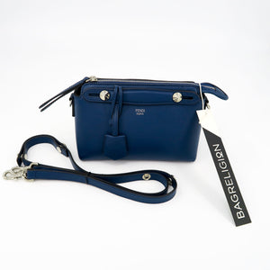 By The Way Mini in Blue Leather Boston Shoulder Bag