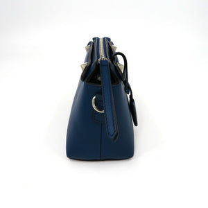 By The Way Mini in Blue Leather Boston Shoulder Bag