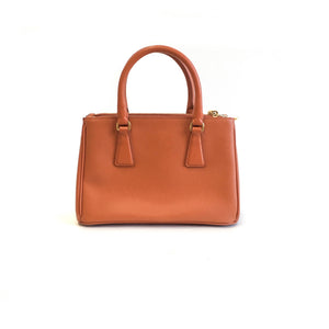 Orange Saffiano Lux Leather Small Tote